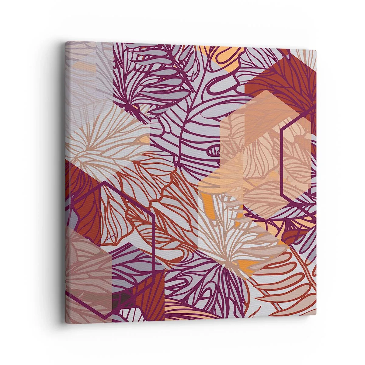 Canvastavla - Bild på duk - Ett möjligt förhållande mellan geometrin och naturen - 40x40 cm