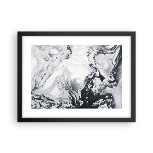 Affisch i svart ram - Jordens inre - 40x30 cm