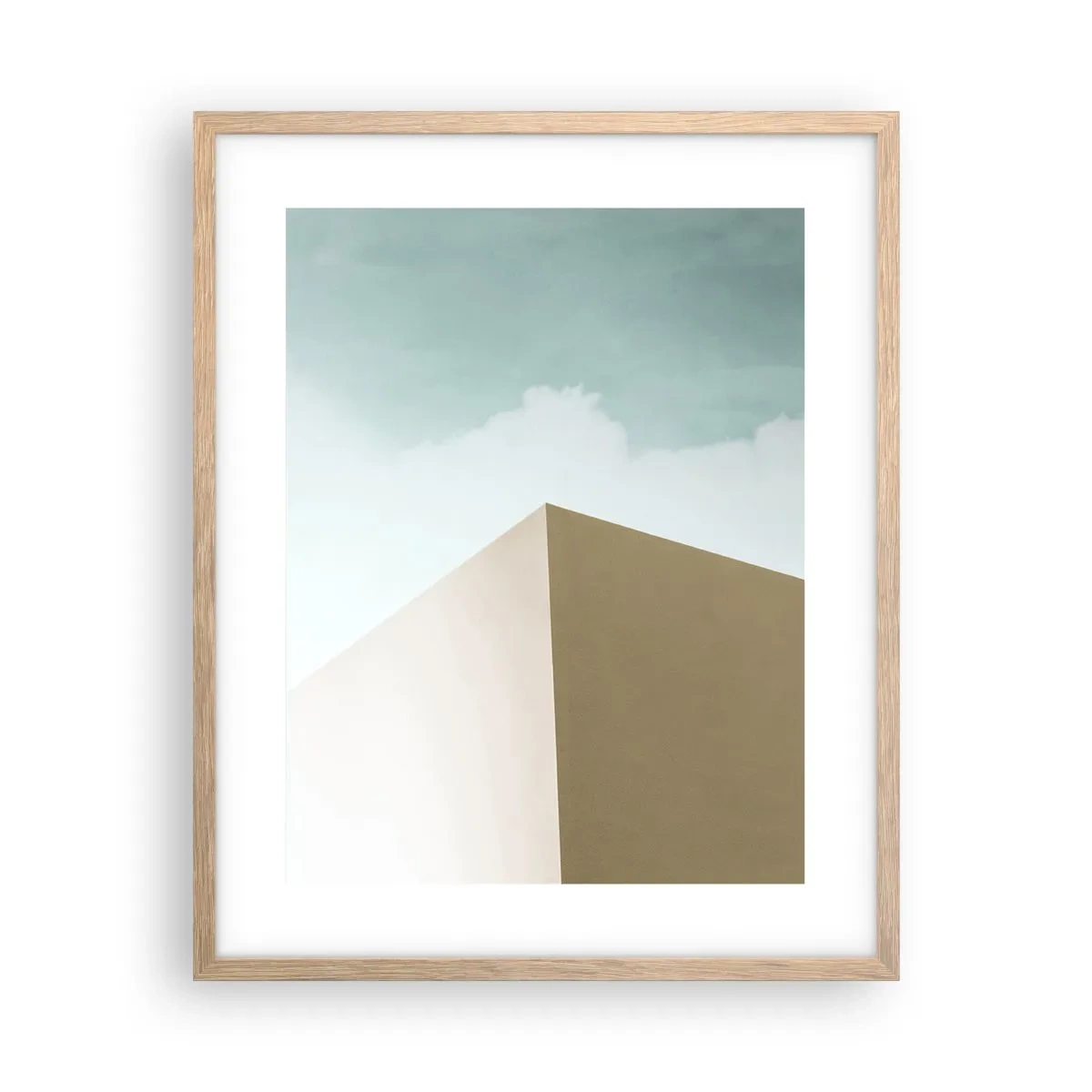 Affisch i ram av ljusek - Geometri av en solig sommar - 40x50 cm