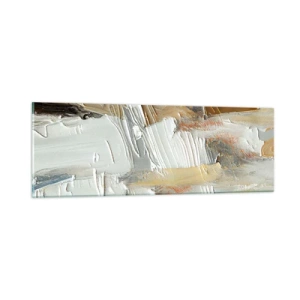 Glastavla - Bild på glas - Färgstarka lager på lager - 90x30 cm