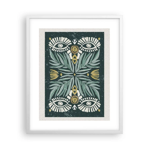 Affisch i vit ram - Som ett folkligt mönster - 40x50 cm