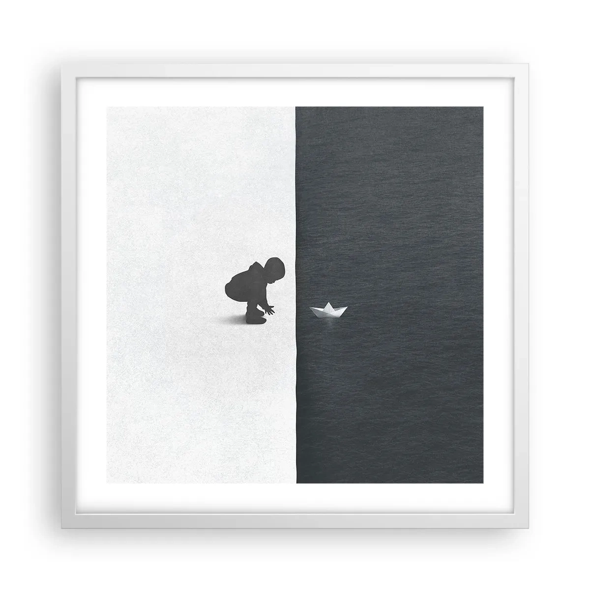 Affisch i vit ram - En stor expedition - 50x50 cm