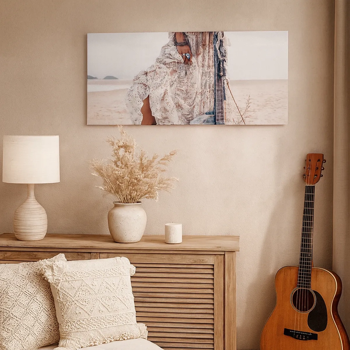 Canvastavla - Bild på duk - Flower power på väg - 30x30 cm