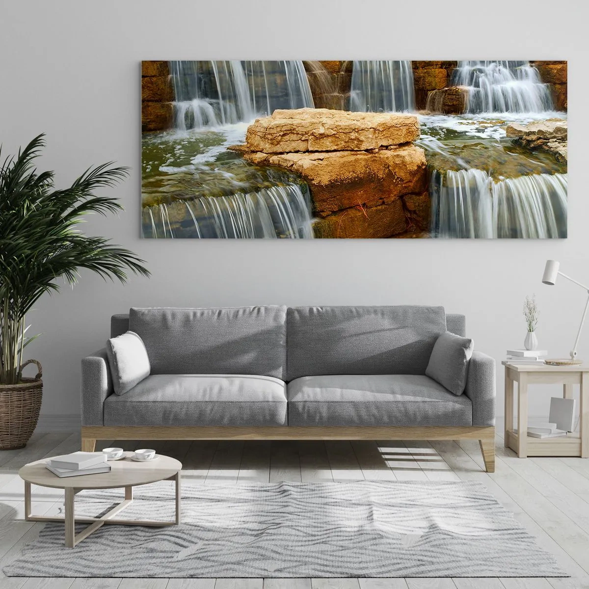 Glastavla - Bild på glas - Trappan till himlen - 100x40 cm