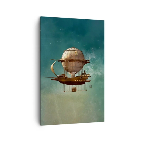 Canvastavla - Bild på duk - Jules Verne hälsar - 80x120 cm