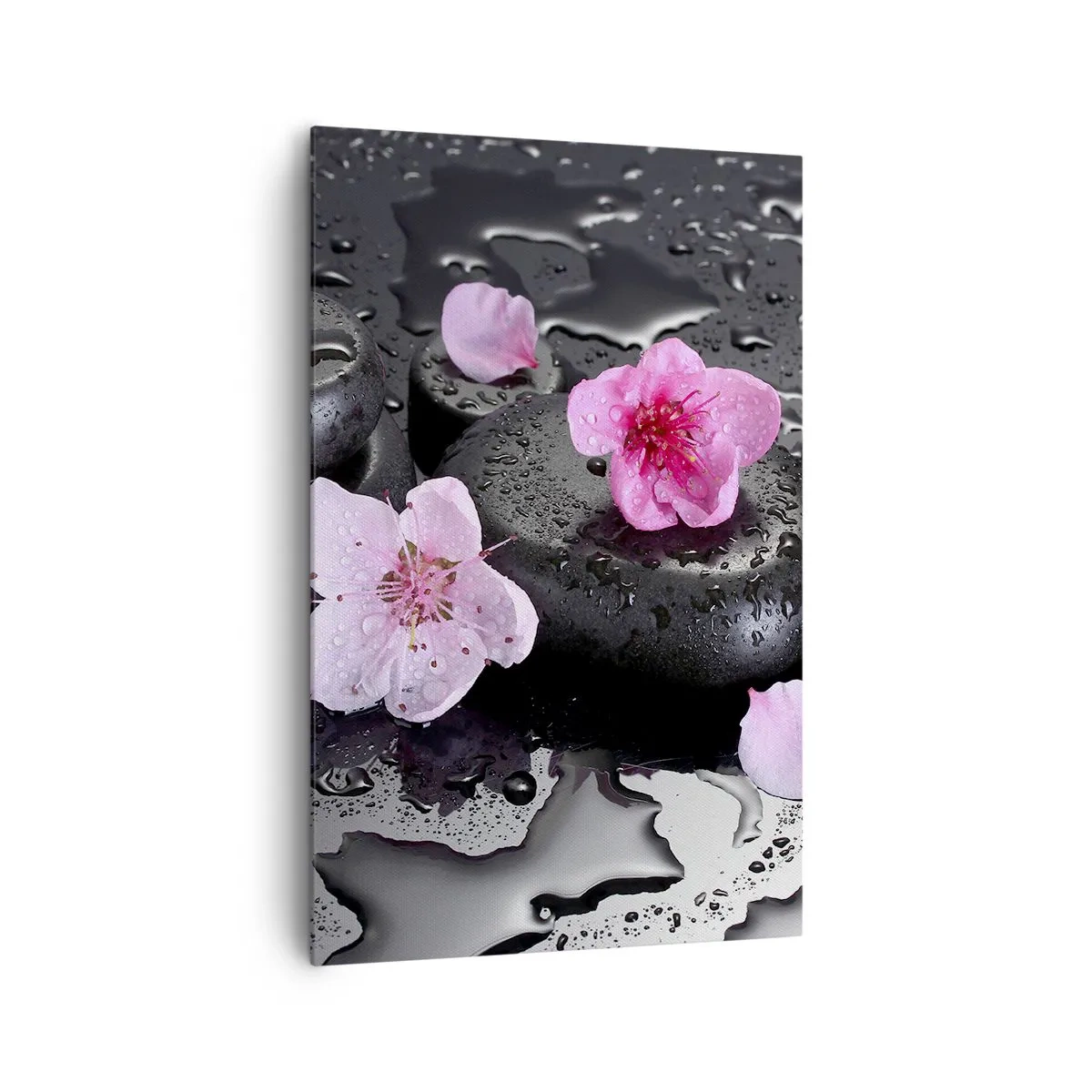 Canvastavla - Bild på duk - Så faller en sten från hjärtat - 80x120 cm