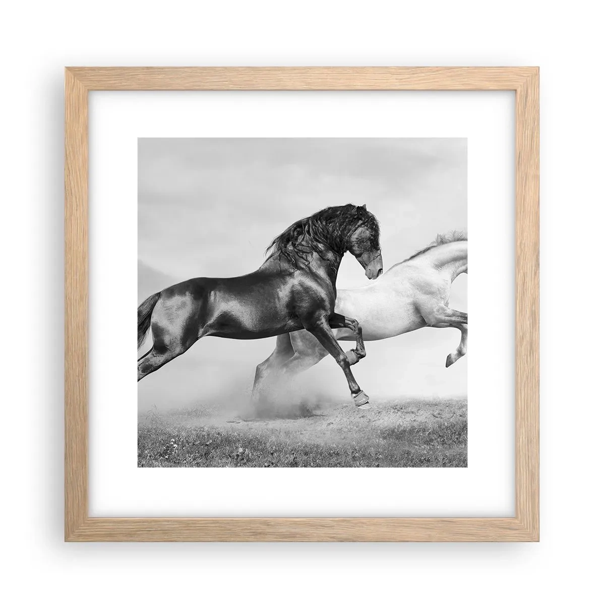 Affisch i ram av ljusek - Änglar och demoner - 30x30 cm