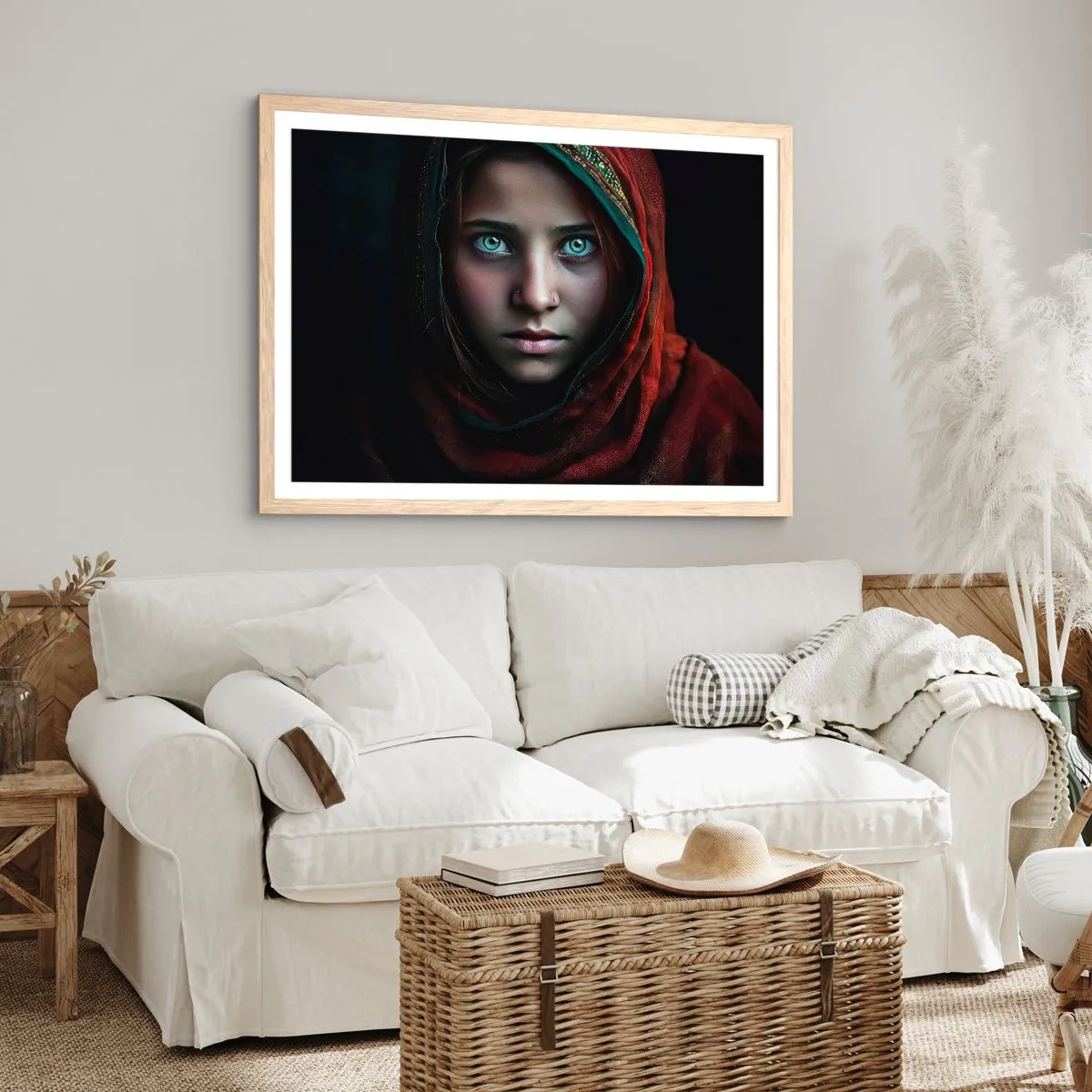 Affisch i ram av ljusek - Östlig prinsessa - 91x61 cm