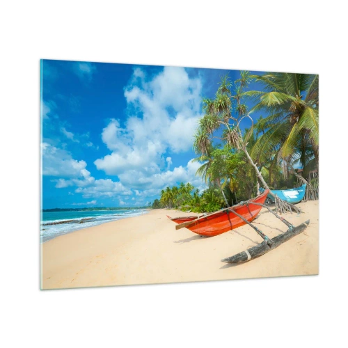 Glastavla - Bild på glas - Tropikens charm - 100x70 cm