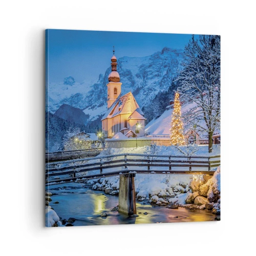 Canvastavla - Bild på duk - Julens anda - 60x60 cm