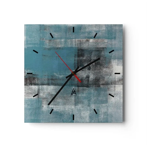 Väggklocka - Klocka på glas - Vatten och luft - 30x30 cm