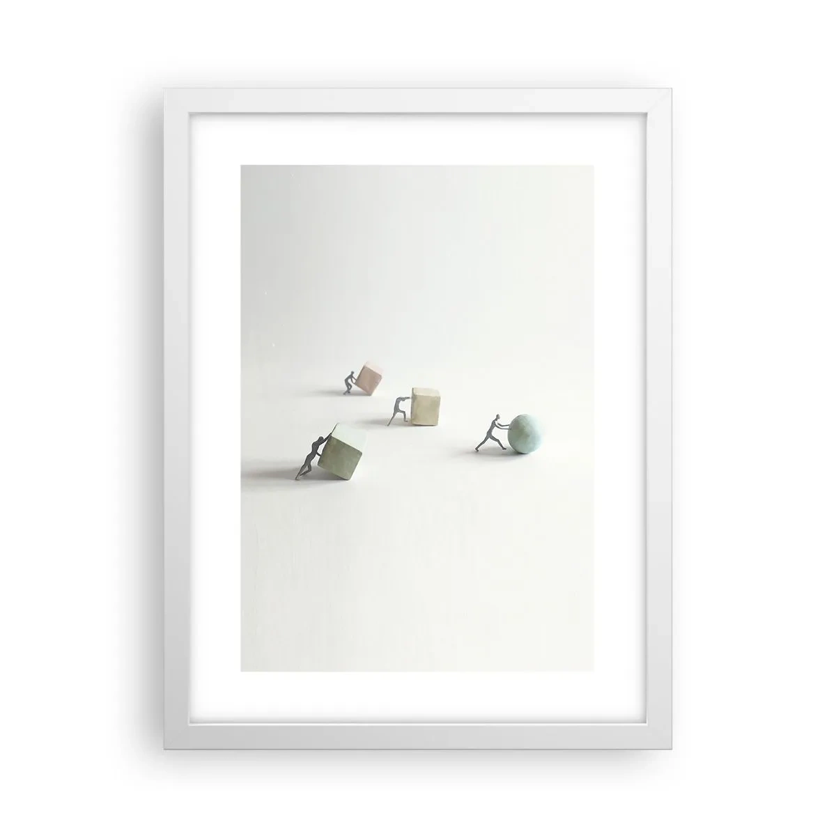 Affisch i vit ram - Livet leker - 30x40 cm