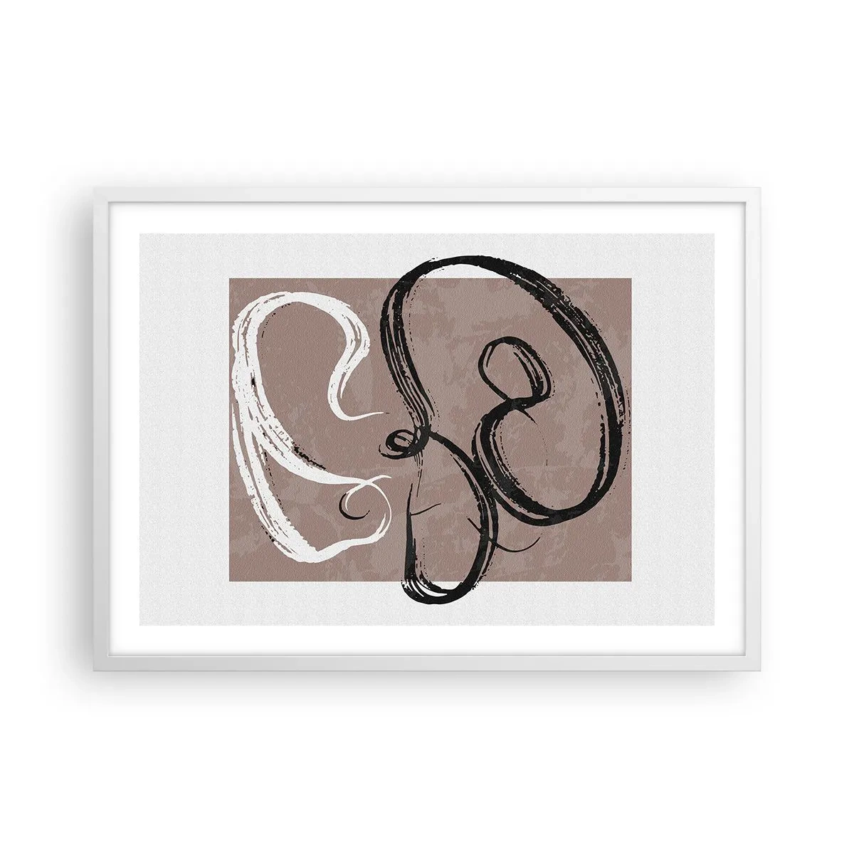 Affisch i vit ram - Komposition - sökande efter fullständighet - 70x50 cm