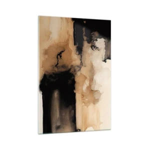 Glastavla - Bild på glas - Intrigerande abstraktion - 70x100 cm