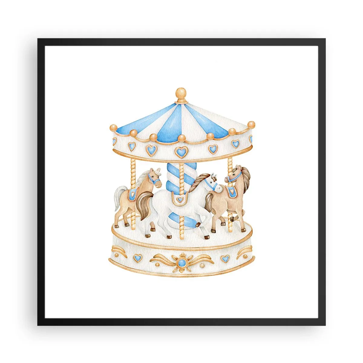 Affisch i svart ram - En ljuvlig barndom - 60x60 cm