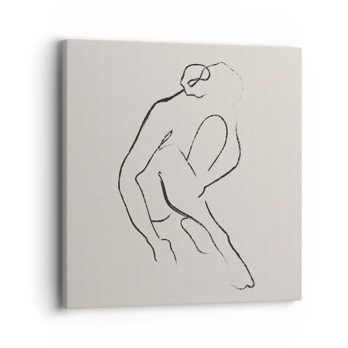 Canvastavla - Bild på duk - Intim skiss - 40x40 cm