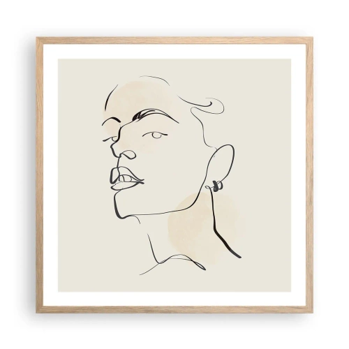 Affisch i ram av ljusek - Stolt blick - 60x60 cm