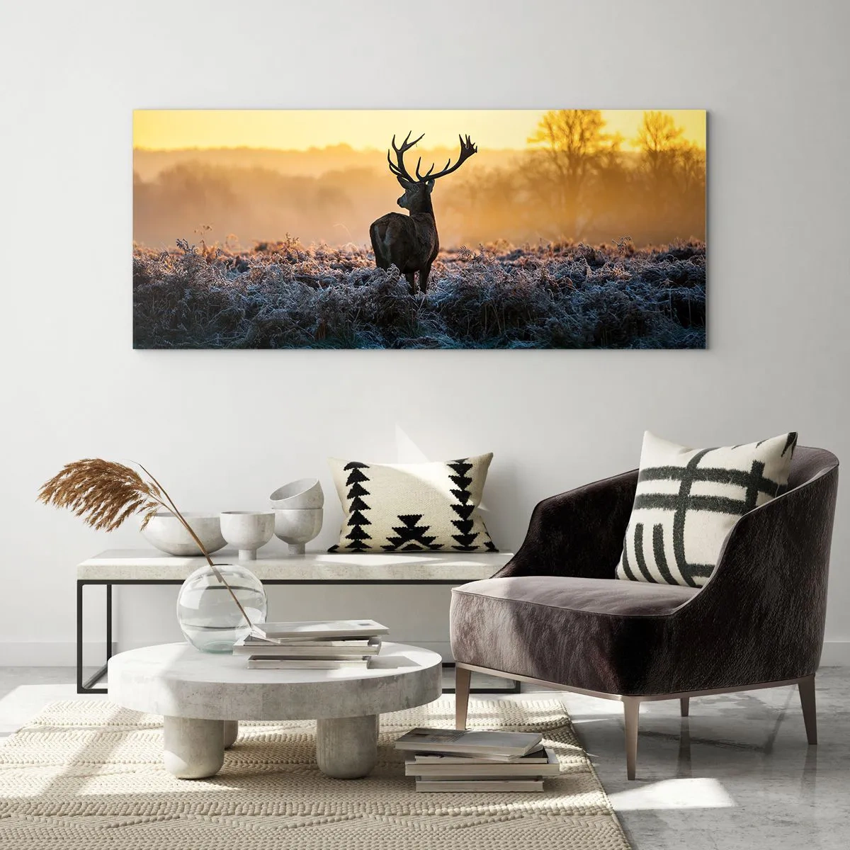 Glastavla - Bild på glas - Krönt på sin mark - 90x30 cm