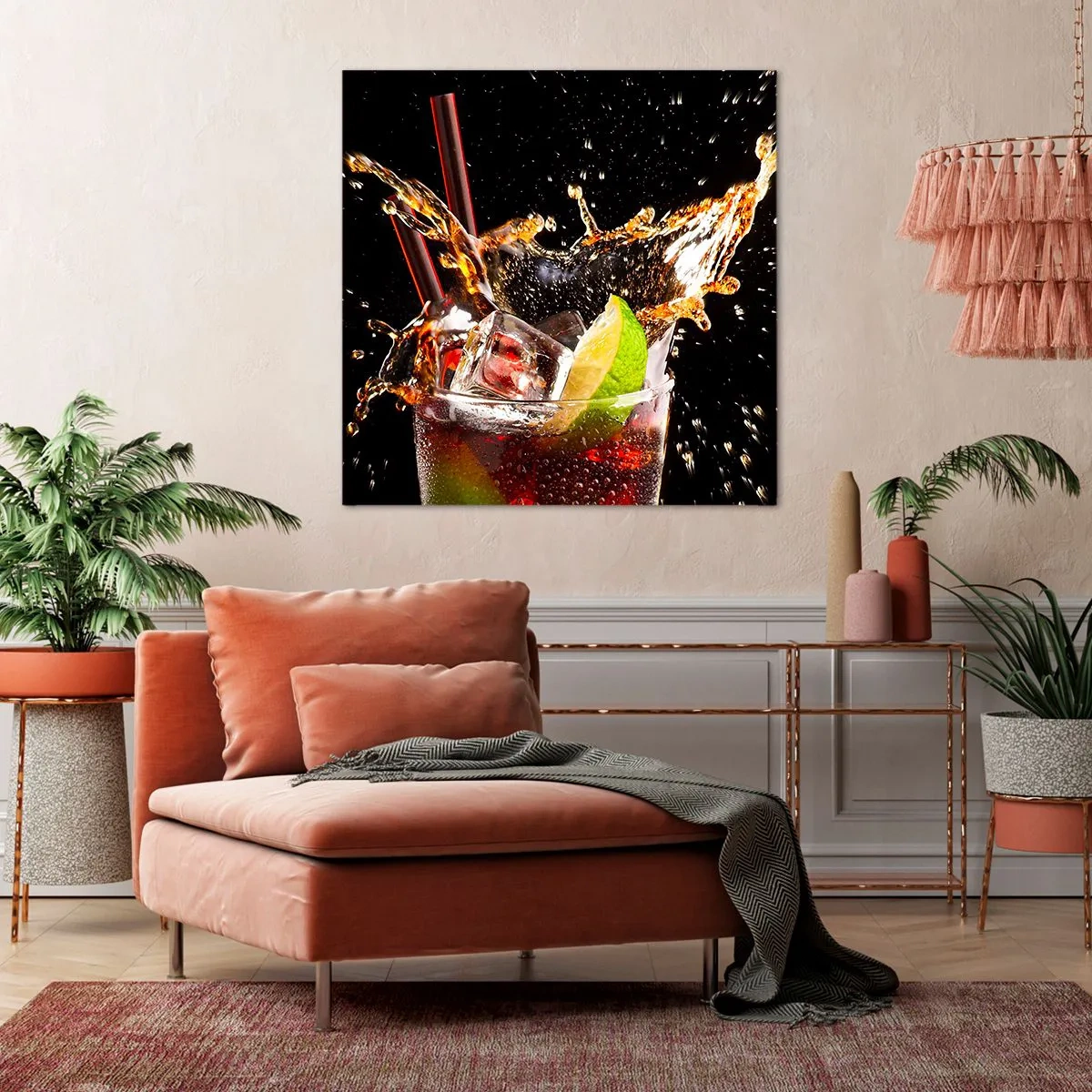 Canvastavla - Bild på duk - Färgernas glädje och energi - 60x60 cm