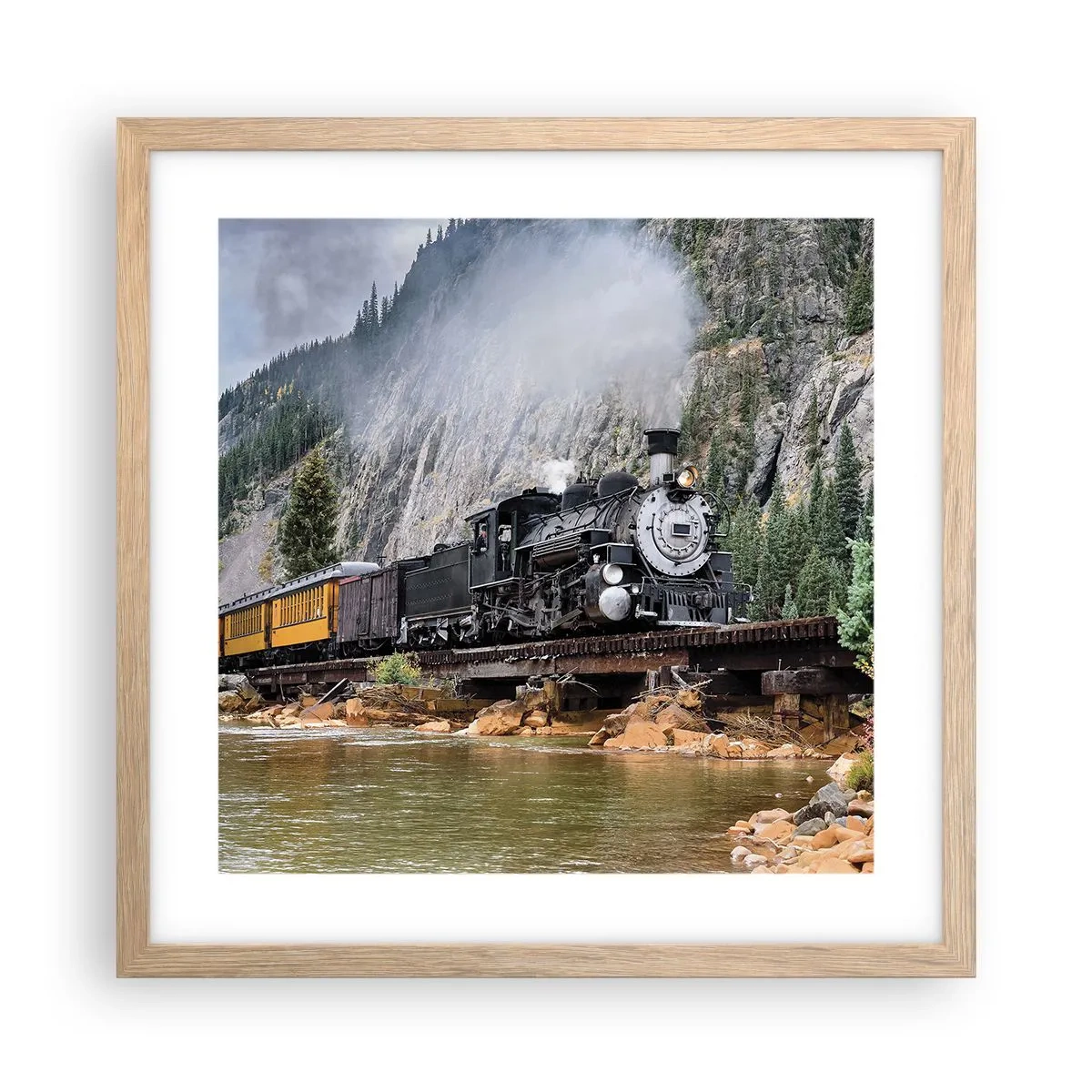 Affisch i ram av ljusek - Vart ska du? Vart? - 40x40 cm