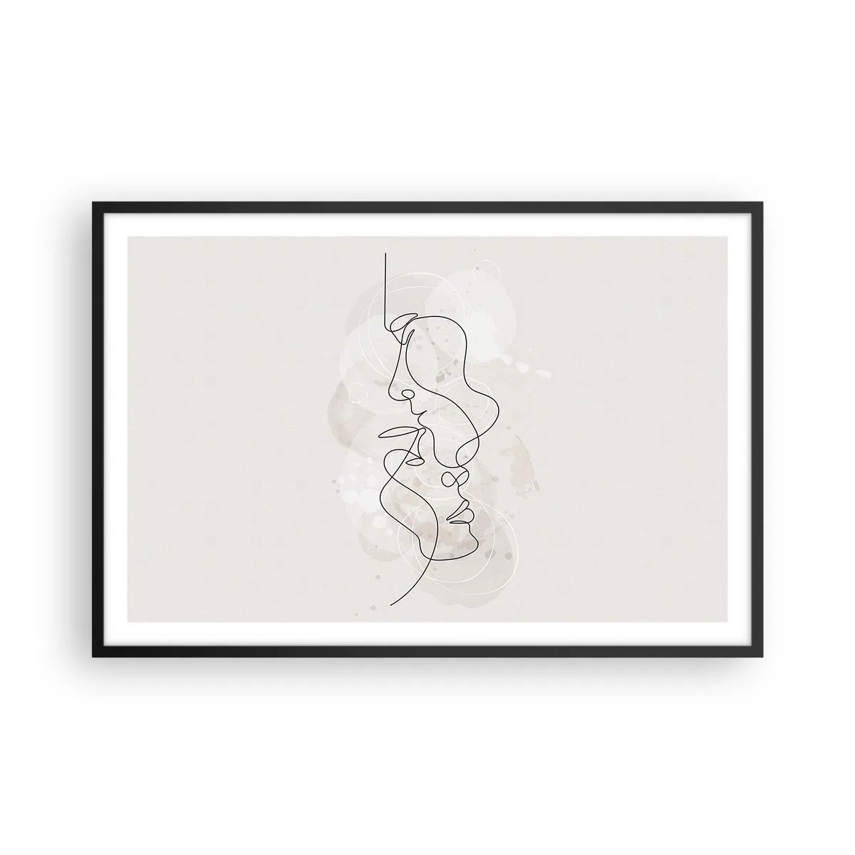 Affisch i svart ram - Tilltrasslade i famn - 91x61 cm