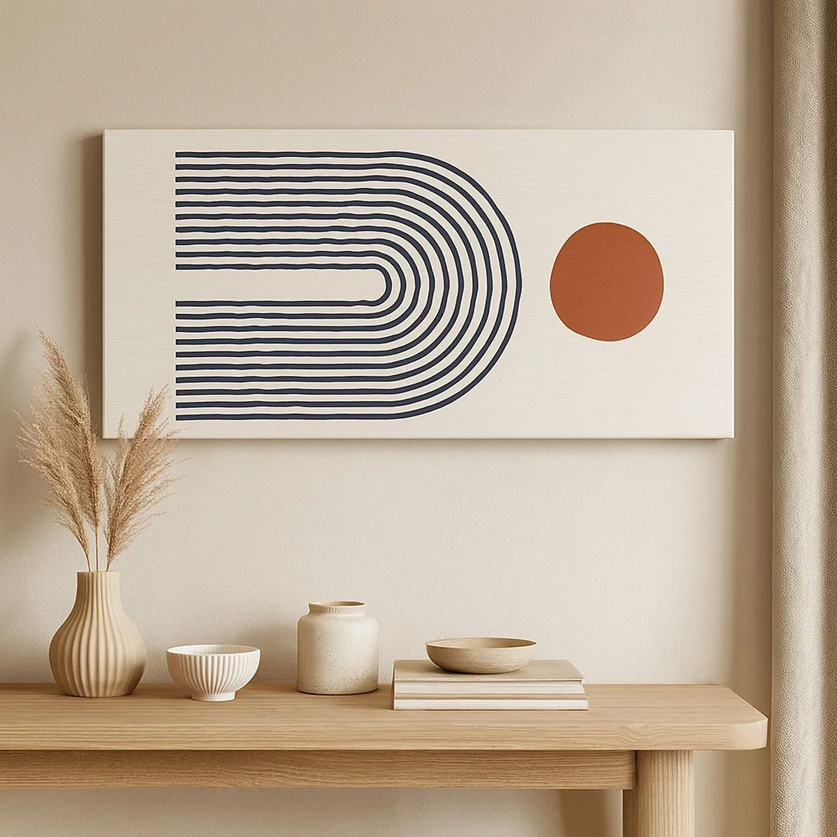 Canvastavla - Bild på duk - Formernas och färgernas magnetism - 100x40 cm