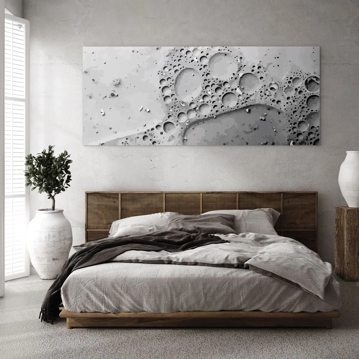 Glastavla - Bild på glas - Spår efter skum - 160x50 cm