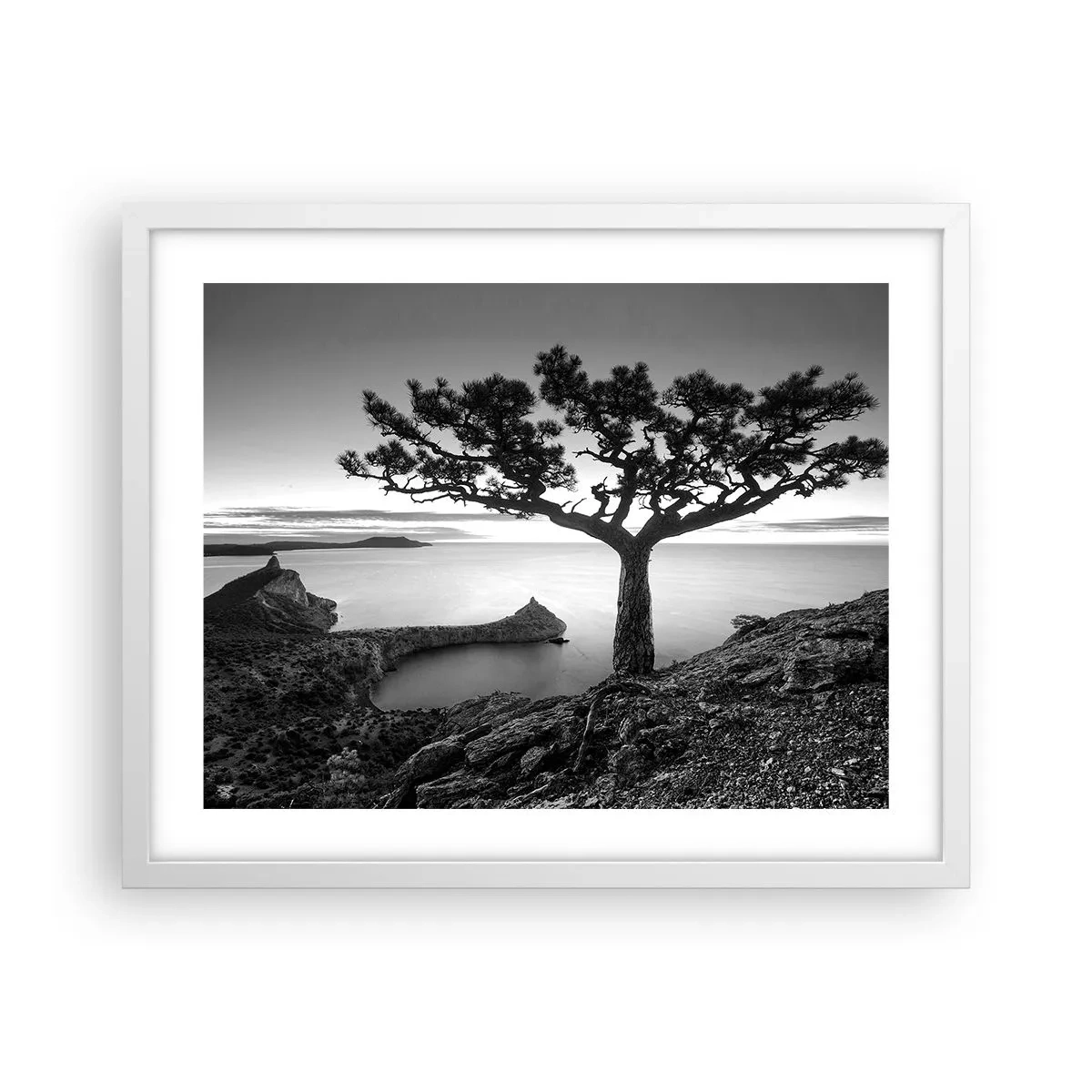 Affisch i vit ram - Ro enda fram till horisonten - 50x40 cm