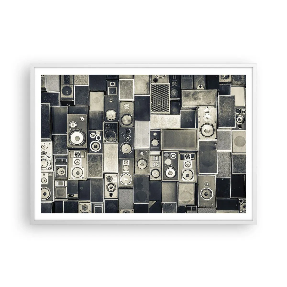 Affisch i vit ram - Allt väl - 100x70 cm