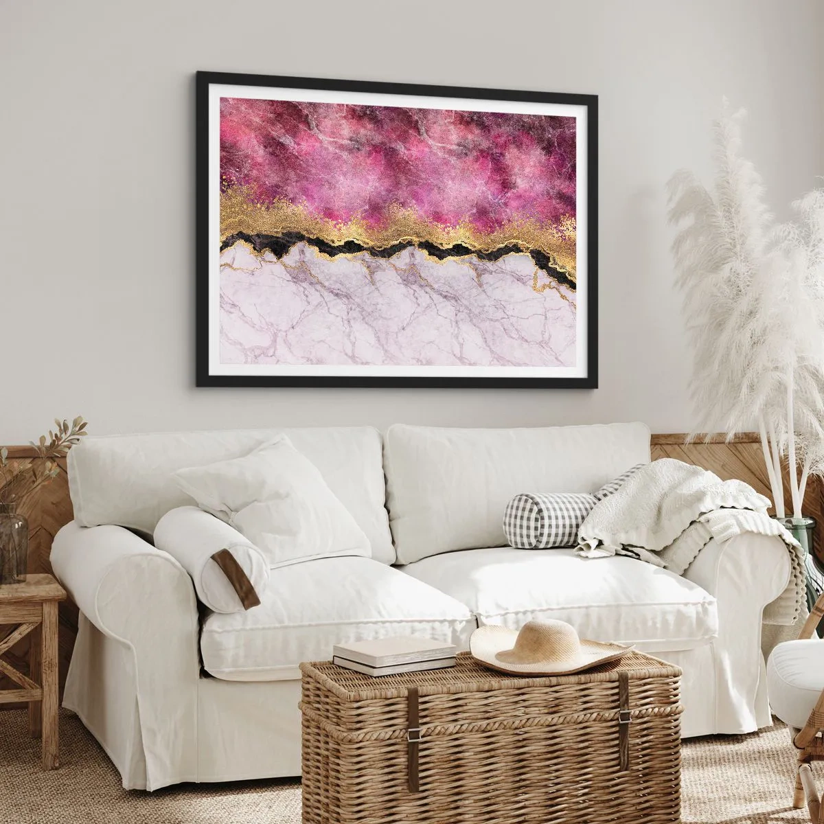 Affisch i svart ram - På gränsen - 100x70 cm