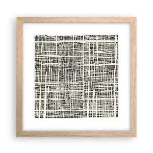 Affisch i ram av ljusek - Vävd komposition - 30x30 cm