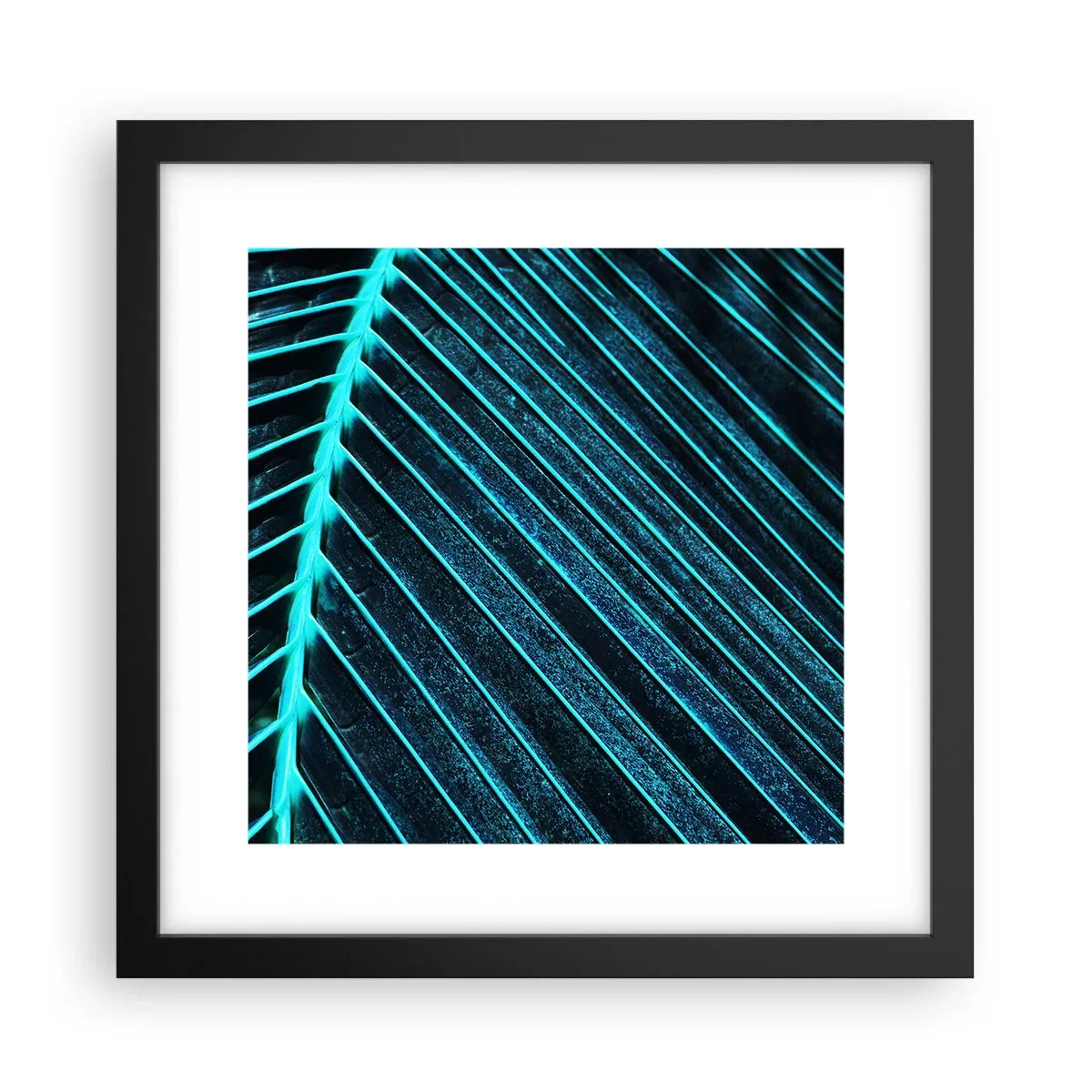 Affisch i svart ram - Grön textur - 30x30 cm
