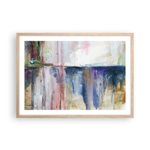 Affisch i ram av ljusek - Färgrika intryck och associationer - 70x50 cm