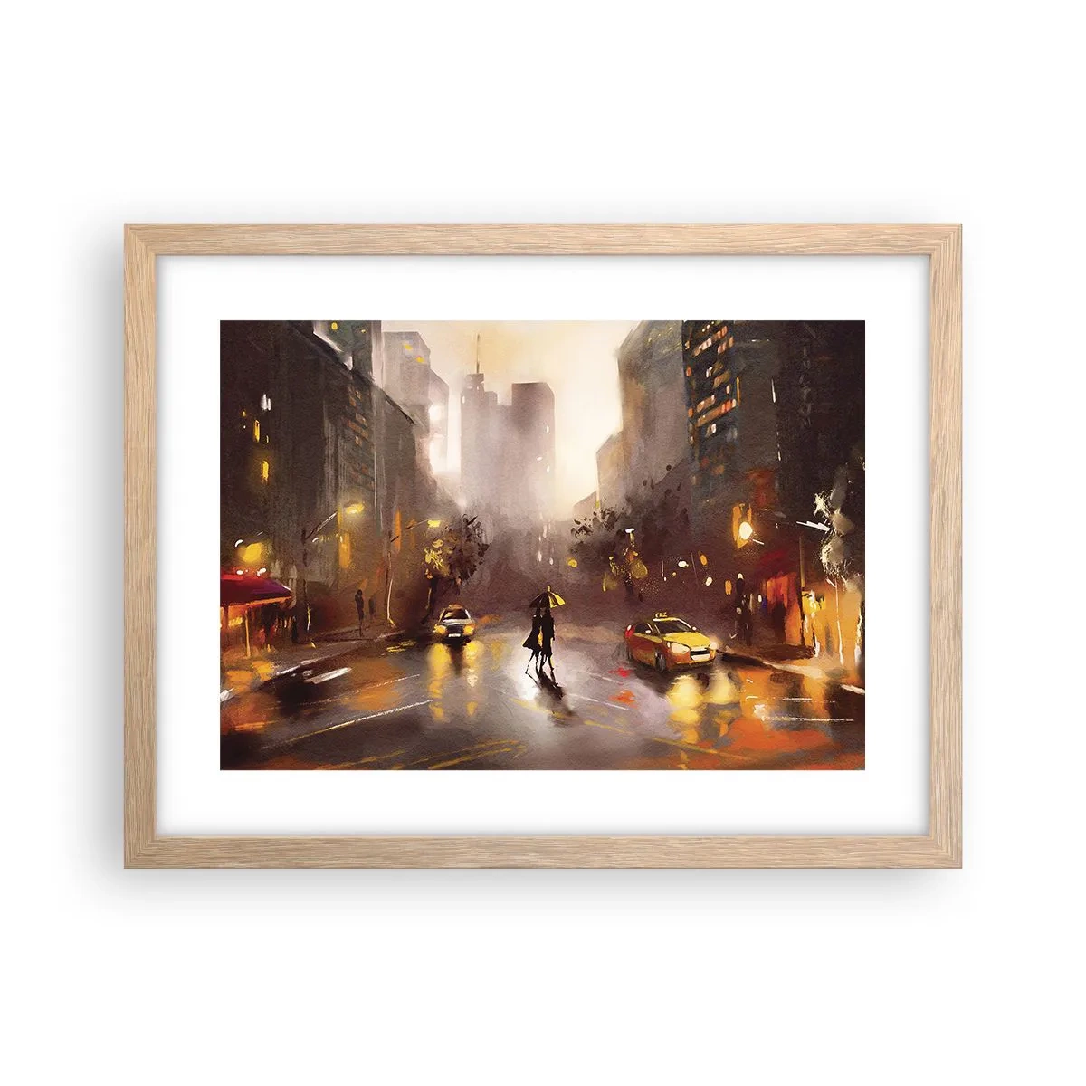 Affisch i ram av ljusek - I New Yorks ljus - 40x30 cm