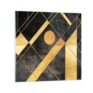 Glastavla - Bild på glas - Öknens sol - 50x50 cm