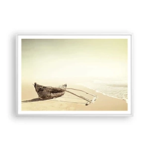 Affisch i vit ram - Minne från sydliga hav - 100x70 cm