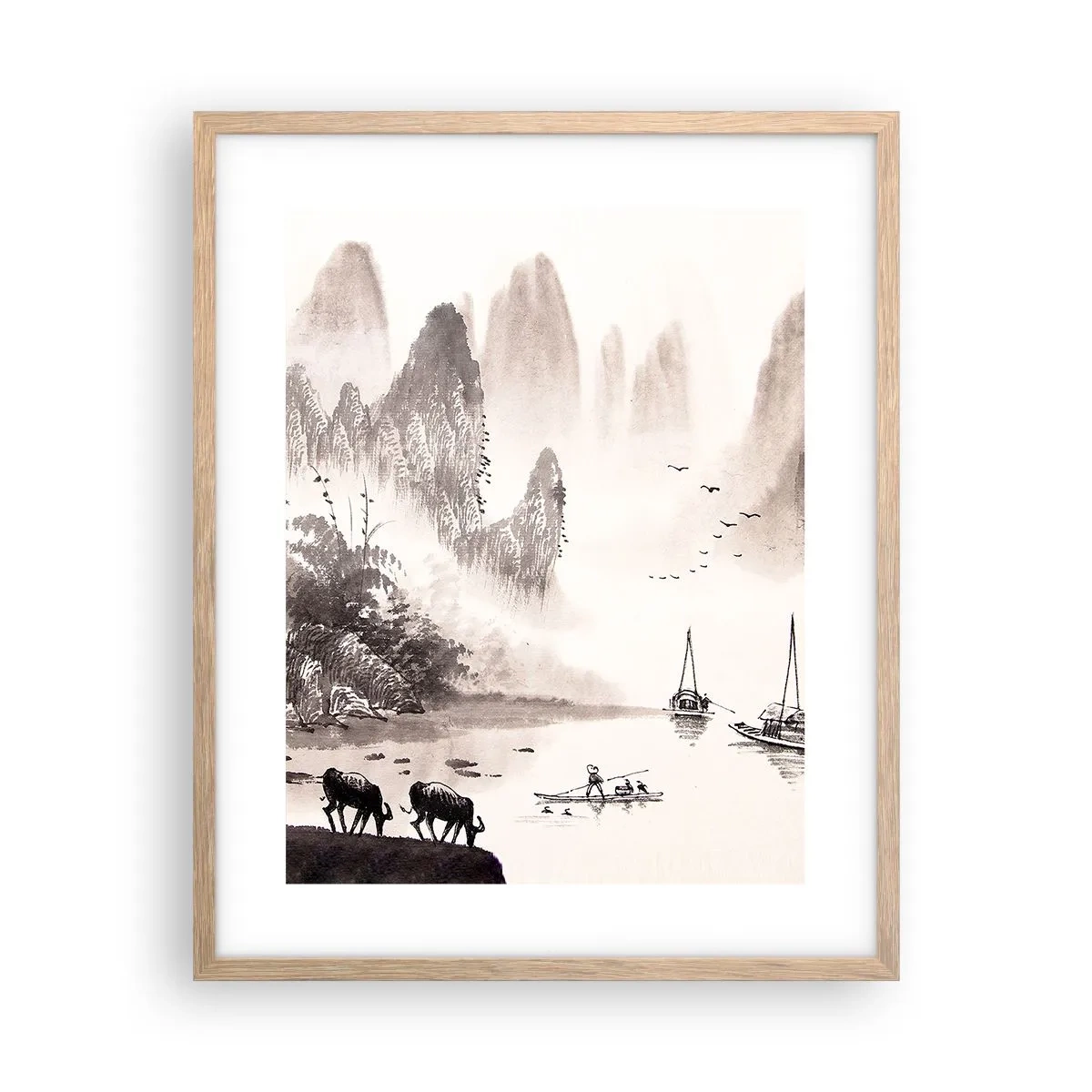 Affisch i ram av ljusek - Österns exotiska vardag - 40x50 cm