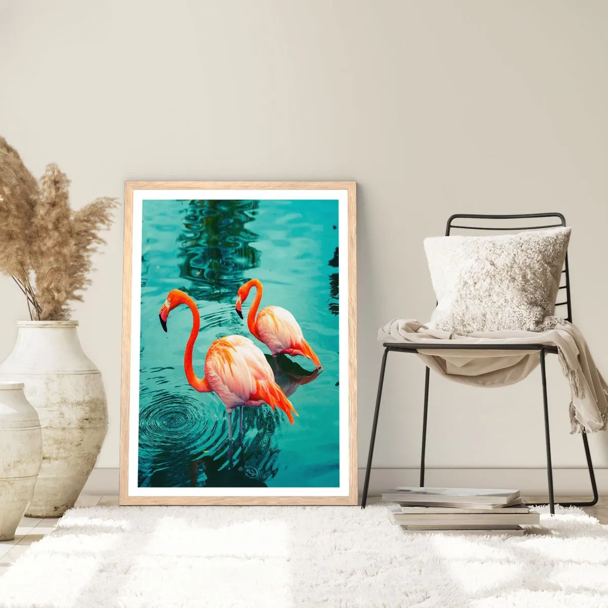 Affisch i ram av ljusek - Nu är vi på modet - 50x70 cm