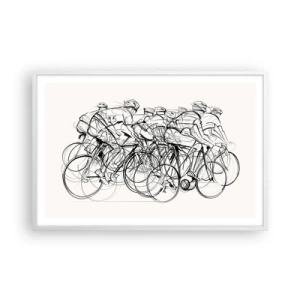 Affisch i vit ram - Lagarbete - 91x61 cm