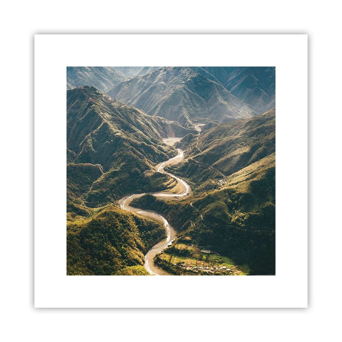 Affisch - Direkt från fjällens hjärta - 30x30 cm