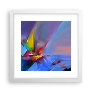 Affisch i vit ram - Snabb som en fågel - 30x30 cm