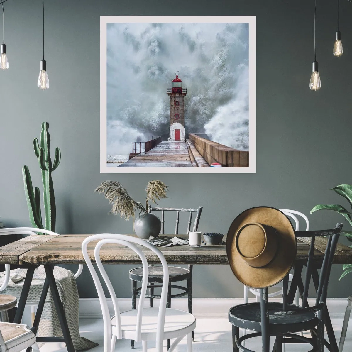 Affisch - Vattnets vrål, vindens skrik  - 50x50 cm