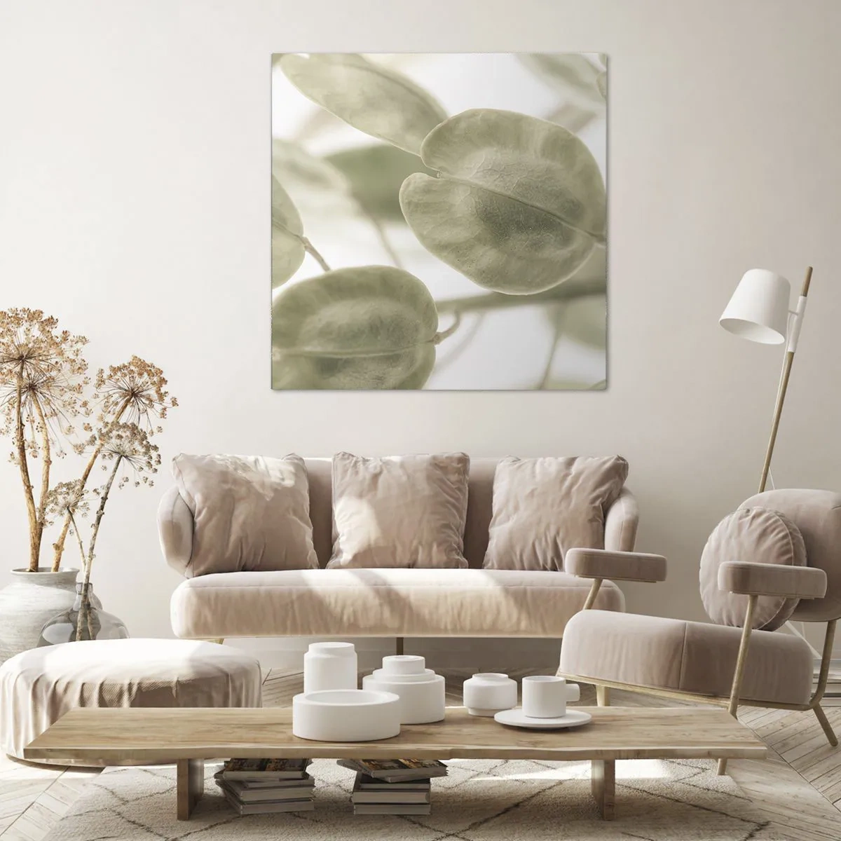 Canvastavla - Bild på duk - I början fanns det löv... - 60x60 cm