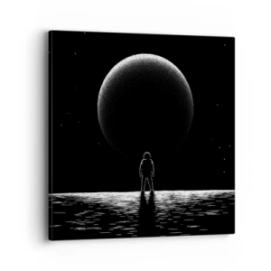 Canvastavla - Bild på duk - Ansikte mot ansikte - 40x40 cm