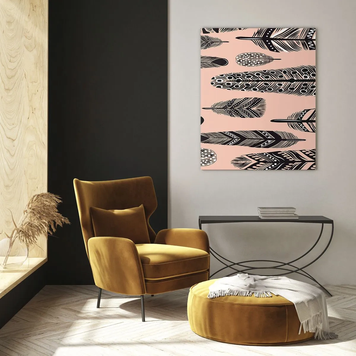Glastavla - Bild på glas - Indiansk middag - 80x120 cm