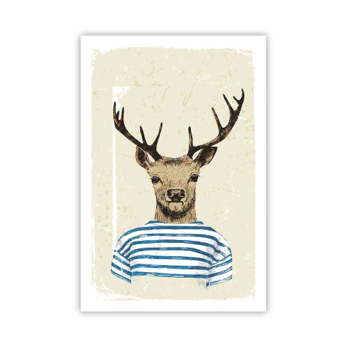 Affisch - Ty jag gillar randiga tröjor! - 61x91 cm