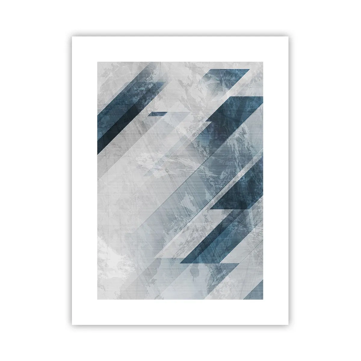 Affisch - Tredimensionell komposition – gråhetens rörelse - 30x40 cm