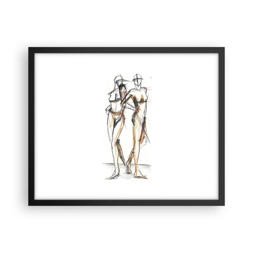 Affisch i svart ram - Charmens studie - 50x40 cm