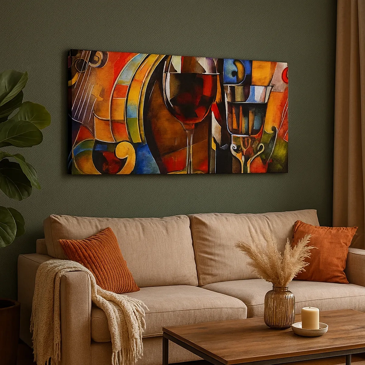 Canvastavla - Bild på duk - Så blir världen färgglad - 30x30 cm