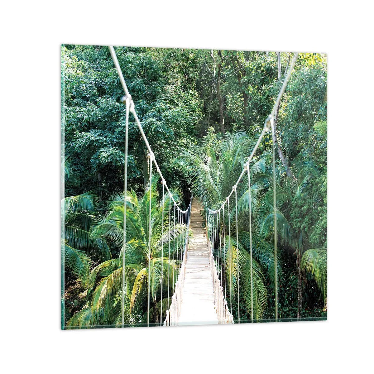 Glastavla - Bild på glas - Welcome to the jungle! - 40x40 cm